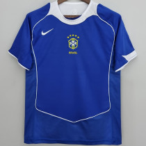 2004 Brazil Away Retro Fans Soccer Jersey