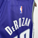 23/24 Kings DeROZAN #10 Away Purple Top Quality Hot Pressing NBA Jersey