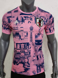 2024 Japan  Fashion Royal Blue Pink Edition Fans Soccer Jersey