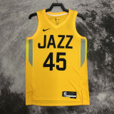 22/23 JAZZ MITCHELL #45 Yellow Top Quality Hot Pressing NBA Jersey