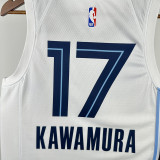 22/23 Grizzlies KAWAMURA #17 White  Top Quality Hot Pressing NBA Jersey