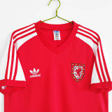 1982 Wales Home Retro Soccer Jersey