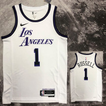 22/23 LAKERS RUSSELL #1 White City Edition Top Quality Hot Pressing NBA Jersey