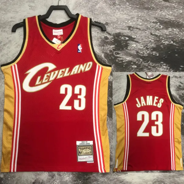 2003/2004 Cleveland Cavaliers JAMES #23 Red Retro Top Quality Hot Pressing NBA Jersey