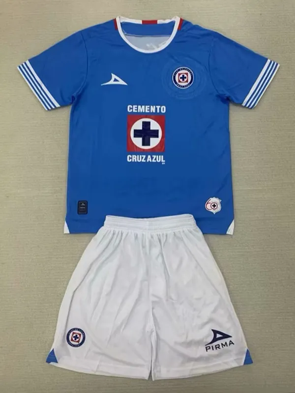 24/25 Cruz Azul Home  Kids Soccer Jersey