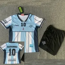 2001MARADONA 10# Argentina Home Kids Retro Soccer Jersey