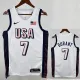 2024 Olympic Game USA DURANT # 7 White Basketball Jersey