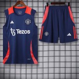 24/25 Man Utd Boyal BlueTank top and shorts suit