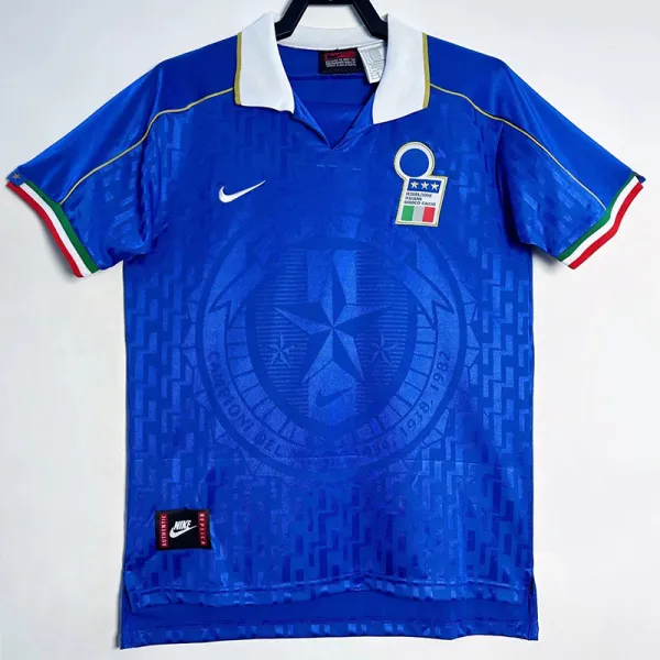 1995 Italy Home Blue Retro Soccer Jersey