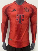 24/25 Bayern Home  Long sleeve Player Version Soccer Jersey（长袖）