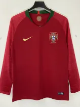 2018 Portugal Home Long Sleeve Retro Soccer Jersey(长袖)