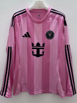 25/26 Inter Miami Home  Long Sleeve  Fans Soccer Jersey