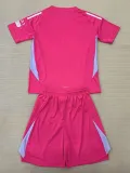 24/25 Leeds United Pink Goalkeeper Kids Soccer Jersey