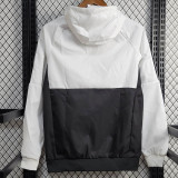 24/25 AD White & Black  Hooded Windbreaker