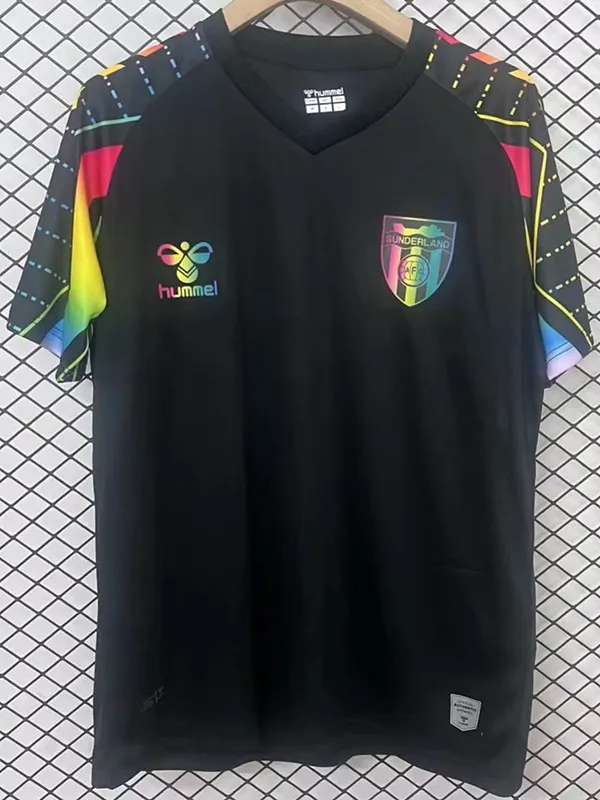 24/25 Sunderland Black Co branded Edition Fans Soccer Jersey