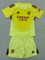 25/26 ARS Light Yellow  Goalkeeper Kids Soccer Jersey