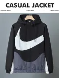 2025 New NK Black  Hooded Windbreaker