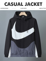 2025 New NK Black  Hooded Windbreaker