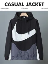 2025 New NK Black  Hooded Windbreaker