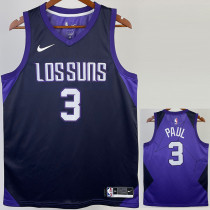 2017/18 SUNS PAUL #3 Royal Blue City Edition Top Quality Hot Pressing NBA Jersey