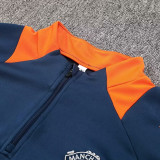 24/25 Man Utd Sapphire Blue Kids  Half Pull Tracksuit  (儿童、半拉链)