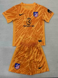 24/25  ATM Orange Goalkeeper Kids Soccer Jersey(左袖带黑广告）