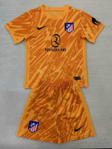 24/25  ATM Orange Goalkeeper Kids Soccer Jersey(左袖带黑广告）