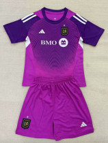 25/26 Los Angeles Purple Goalkeeper Kids Soccer Jersey