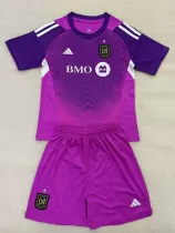 25/26 Los Angeles Purple Goalkeeper Kids Soccer Jersey