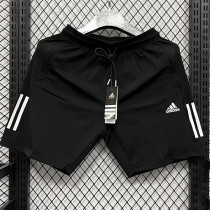 2025 DF2062 AD Black Casual shorts (黑、裤侧带两白杠）