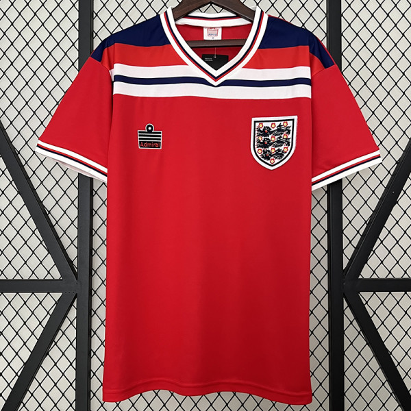 1980/1982 England Away Red Retro Soccer Jersey