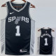 22/23 SA Spurs WEMBANYAMA #1 Black Top Quality Hot Pressing NBA Jersey