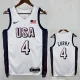 2024 Olympic Game USA CURRY # 4 White Basketball Jersey