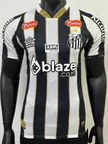 24/25 Santos FC Away Player Version Soccer Jersey(Print All Sponsor)(新全广告、背上NVA~SRTE)