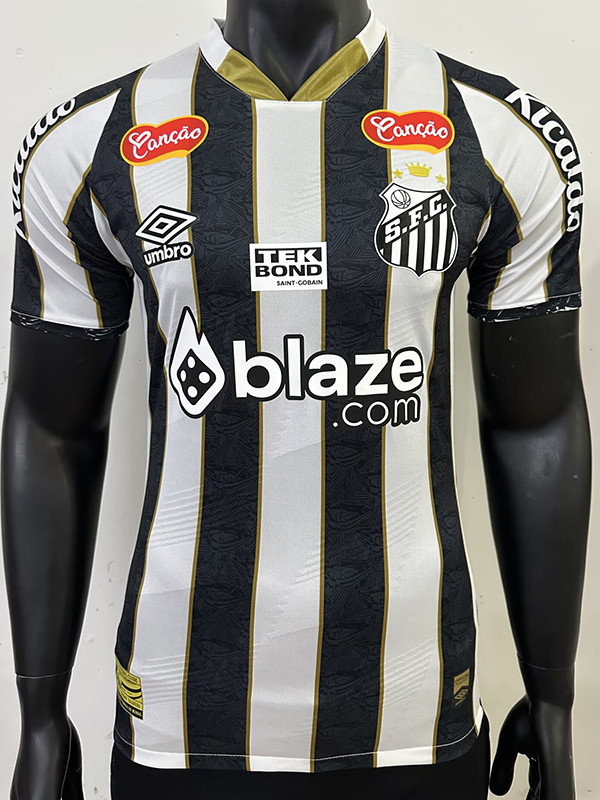 24/25 Santos FC Away Player Version Soccer Jersey(Print All Sponsor)(新全广告、背上NVA~SRTE)
