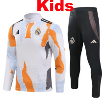 24/25 RMA Yellow Blue Grey Puzzle Kids Half Pull  Tracksuit  (童装、半拉链)