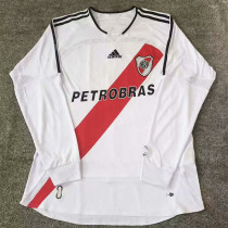 2006/2007 River Plate Home  Long Sleeve Retro Soccer Jersey