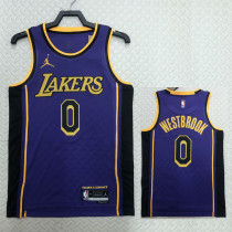 22/23 LAKERS WESTBROOK #0 Purple Top Quality Hot Pressing NBA Jersey (Trapeze Edition)