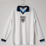 1996  England Home Long Sleeve Retro Soccer Jersey(长袖）