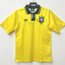 1991/1993 Brazil Home Retro Soccer Jersey