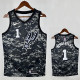 Sa Spurs Wen Ban Yama #1 Camouflage Top Quality Hot Pressing NBA Jersey