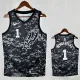 Sa Spurs Wen Ban Yama #1 Camouflage Top Quality Hot Pressing NBA Jersey