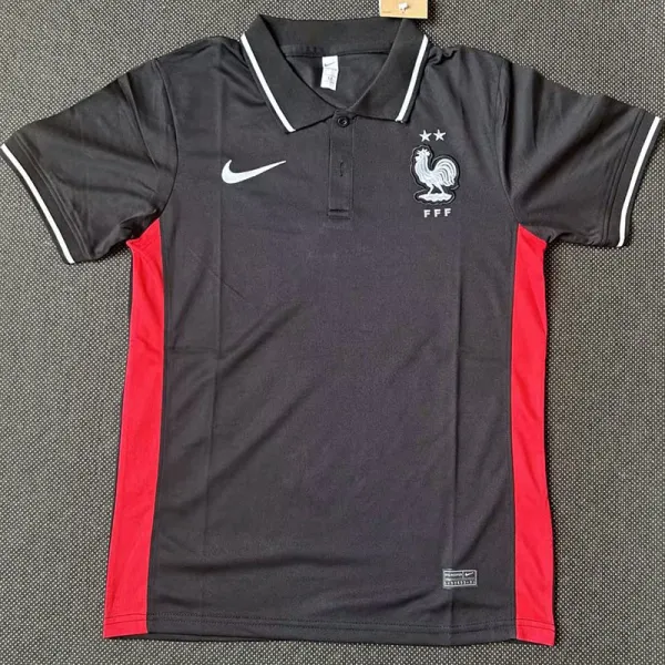 21/23 France Black Classic Polo Short Sleeve