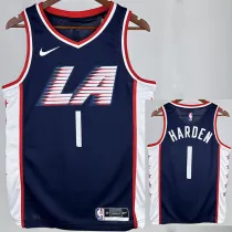 2018/2019 Clippers HARDEN #1 Dark Blue City Edition Top Quality Hot Pressing NBA Jersey