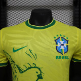 24/25 Brazil Yellow Peace Dove Special Edition  Player Version Soccer Jersey