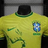 24/25 Brazil Yellow Peace Dove Special Edition  Player Version Soccer Jersey
