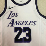 22/23 LAKERS JAMES #23 White City Edition Top Quality Hot Pressing NBA Jersey
