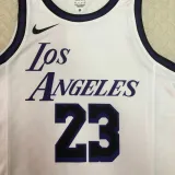22/23 LAKERS JAMES #23 White City Edition Top Quality Hot Pressing NBA Jersey