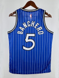18/19 Magic BANCAIRO #5 Retro Striped Blue Top Quality Hot Pressing NBA Jersey 复古 条纹蓝色