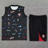 24/25  Portugal Black Tank top and shorts suit